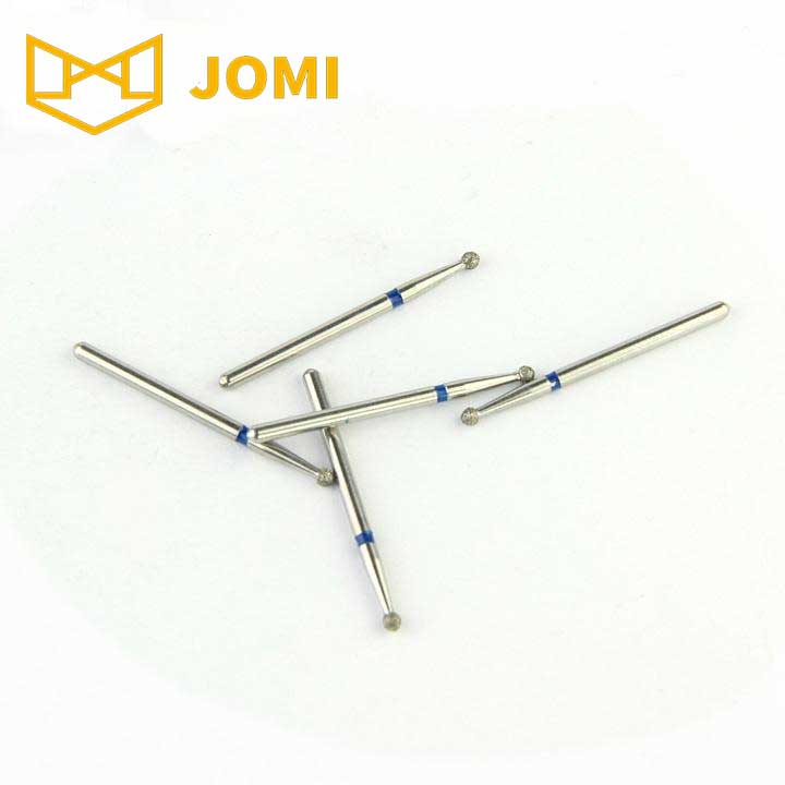 001-X016M/BR-X40 FG Long Round head 1.6mm Blue Medium Diamond Bur FG Long