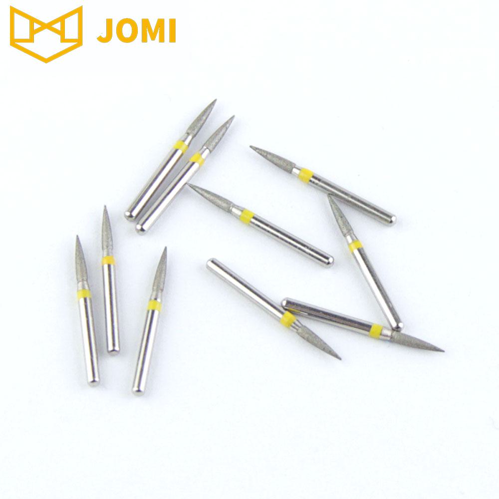 248-014EF/FO-20EF FG Standard Flame head 1.4mm Yellow Extra Fine Diamond Bur FG