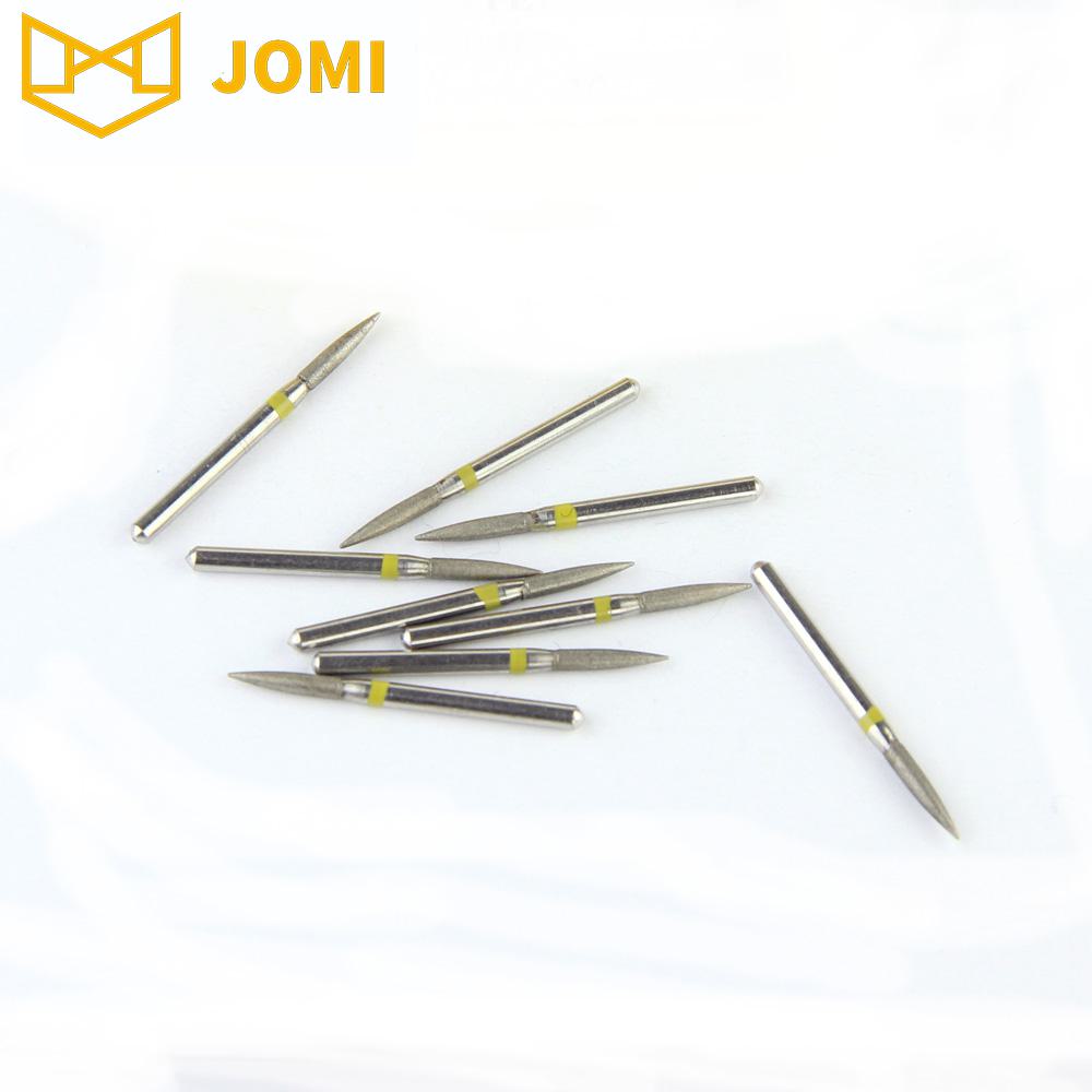 249-014EF/FO-21EF FG Standard Flame head 1.4mm Yellow Extra Fine Diamond Bur FG