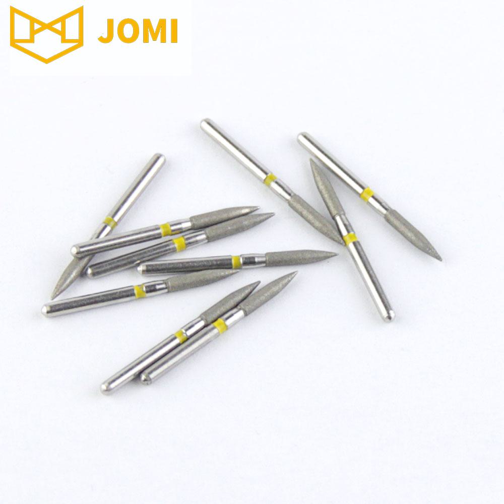 249-016EF/FO-22EF FG Standard Flame head 1.6mm Yellow Extra Fine Diamond Bur FG