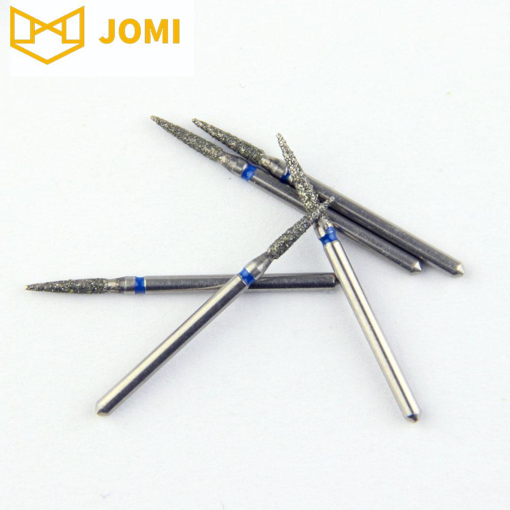 249-X014M/FO-X21 FG Long Flame head 1.4mm Blue Medium Diamond Bur FG Long