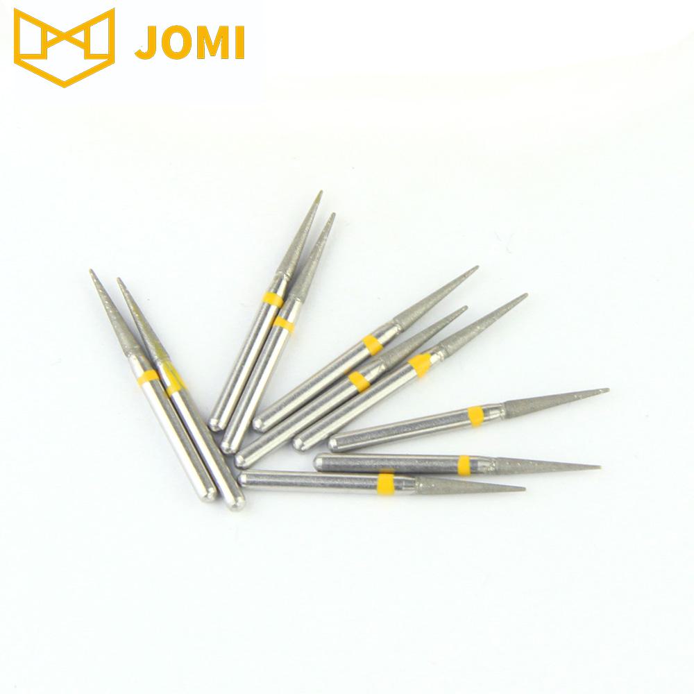 165-014EF/TC-21EF FG Standard Needle head 1.4mm Yellow Extra Fine Diamond Bur FG