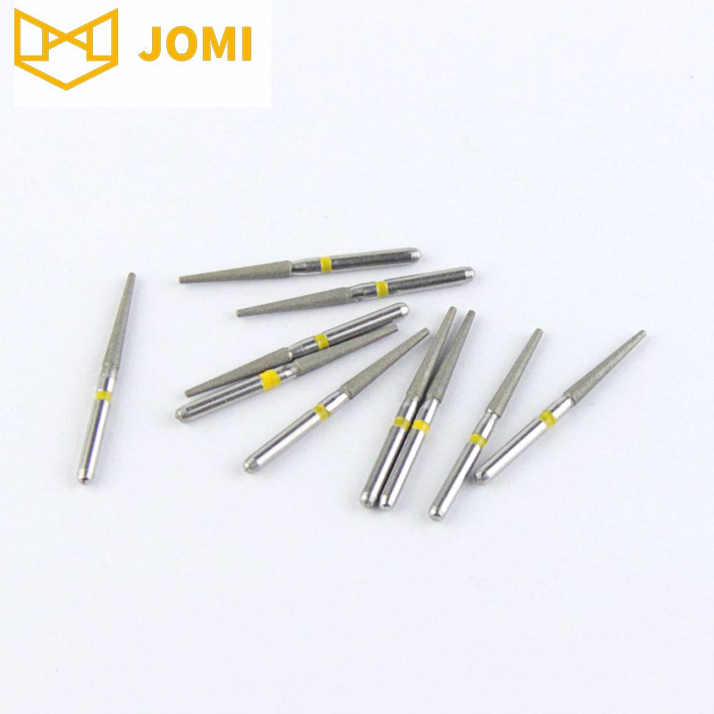 173-016EF/TF-12EF FG Standard Flat Cone/Taper head 1.6mm Yellow Extra Fine Diamond Bur FG