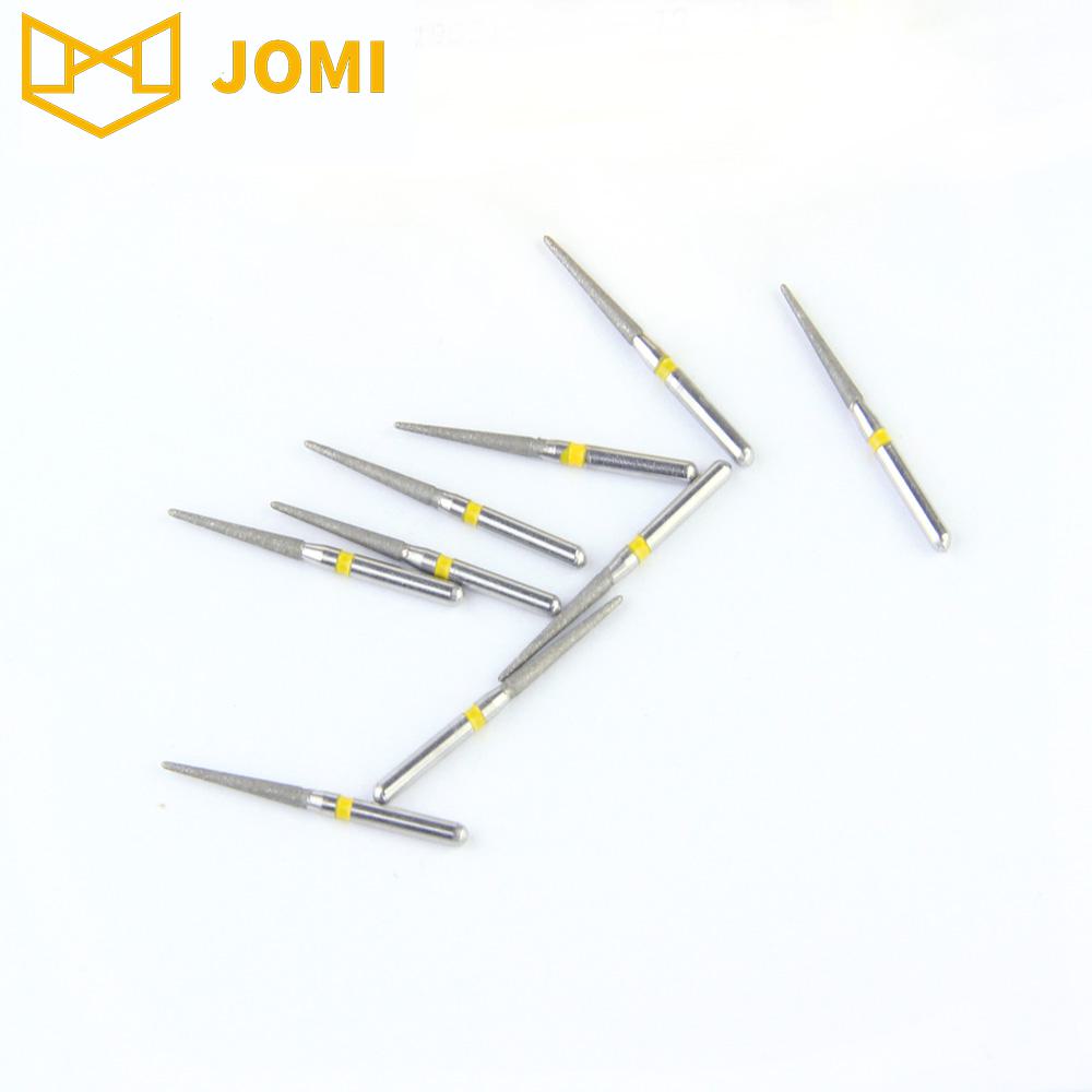 199-014EF/TR-11EF FG Standard Round End Cone/Taper head 1.4mm Yellow Extra Fine Diamond Bur FG