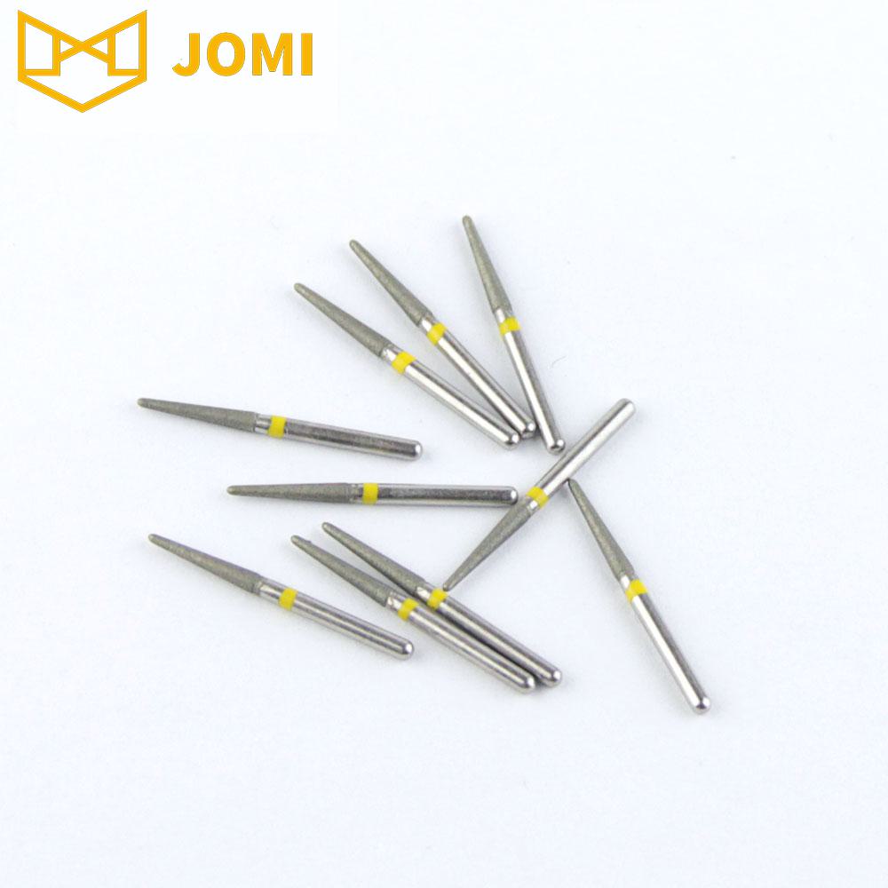 199-016EF/TR-12EF FG Standard Round End Cone/Taper head 1.6mm Yellow Extra Fine Diamond Bur FG