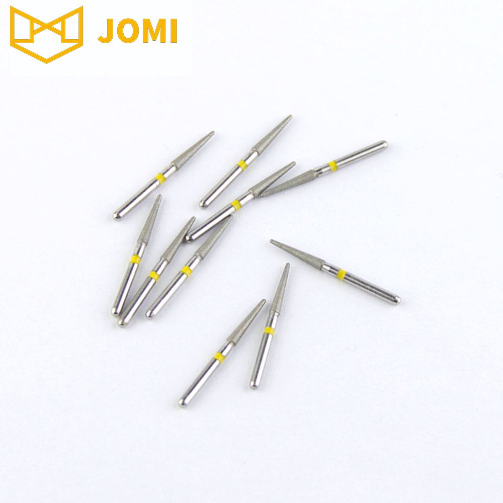 199-018EF/TR-13EF FG Standard Round End Cone/Taper head 1.8mm Yellow Extra Fine Diamond Bur FG